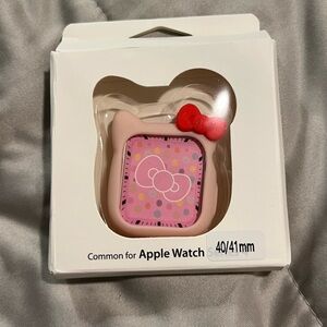 Pink Cat Ear Apple Watch Case with Bow